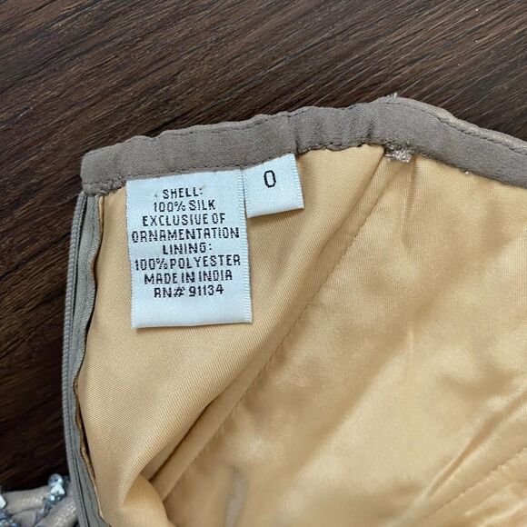 Scala Vintage Fairy Silver Gray Silk Sequin Mini Dress Size 0 XXS XS - Picture 8 of 8